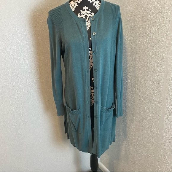 Isaac Mizrahi Live Duster Sweater Cardigan - Picture 2 of 16